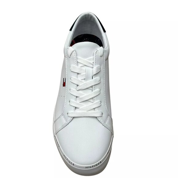 Tommy Hilfiger Women's Henissly Sneaker Size 8.5 White Lace up Casual & Stylish - Picture 5 of 13